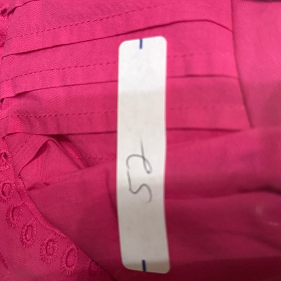 Women’s Catherines Pink Cotton Blouse 2XL Button Front Eyelet Hemline 3/4 Sleeve - Picture 11 of 11